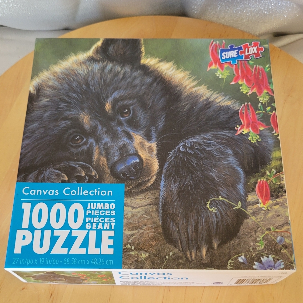 Sure-Lox 1000pc Canvas Forest Bear Collection Wish I Could Fly Puzzle